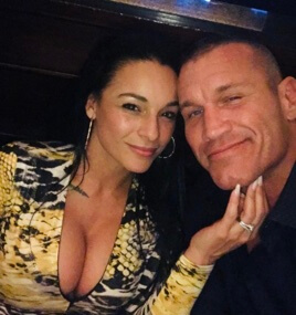 Randy Orton with his wife.